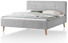 Letto matrimoniale imbottito grigio chiaro rete non inclusa 180x200 cm Smart – Meise Möbel