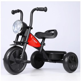 QPlay - Triciclo per bambini TRIDURO nero/rosso
