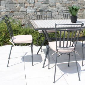 ODETTE - sedia in metallo verniciato a polvere antracite