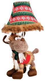 Lampada da tavolo natalizia renna marrone con LED - Rudi