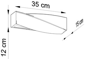Lampada da parete in ceramica Mini Taurus - Sollux