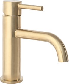 Rubinetto da lavabo Rea Lungo Gold Brush Low