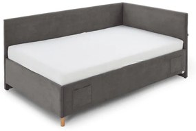 Letto da bambini con sponde color antracite imbottito rete non inclusa 90x200 cm Cool – Meise Möbel
