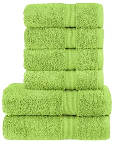 Set Asciugamani Solund 6 Pz Verde Mela 600 Gsm /