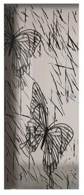 Anta per porta scorrevole esterno muro Butterfly in vetro nero, L 96 x H 215 cm spessore 8 mm, apertura sinistra