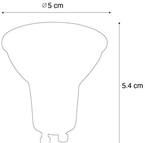 Set di 5 Lampadine LED dimmerabili GU10 nere 6W 500lm 2700K