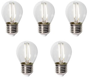 Set di 5 lampadine LED E27 P45 Sensore crepuscolare 3W 250 lm 3000K