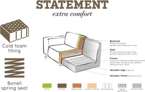 Divano angolare grigio chiaro (con penisola a destra/a L) con rivestimento in finta pelle Statement – WOOOD