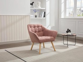 Poltrona in Tessuto Rosa chiné  - CASERTA
