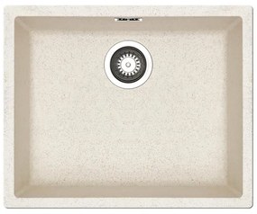 Lavello sottotop 1 vasca in fibra di vetro avena PYRAMIS Mistral L 40 x L 50 cm