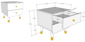 Comodino rosa per bambini in legno di pino Billy - Vipack