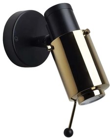 DCWéditions - Biny Spot LED con Supporto Nero/Oro DCW