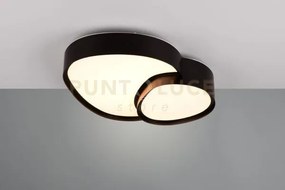 Rise plafoniera a led 21w 2400lm, 2700 - 6500k forma organica nera ...
