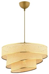 Lampada a sospensione con cavo COUPER 1xE27/60W/230V beige/oro