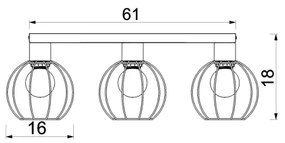 Faretto LAPS 3xE27/15W/230V nero