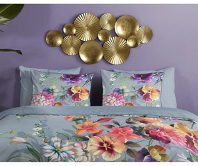 Biancheria da letto matrimoniale in cotone organico grigio Girasole, 200 x 220 cm Organic - Descanso