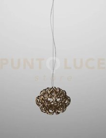 Giogali sospensione 35 cristallo bronzo e cromo lucido 1 luce attac...