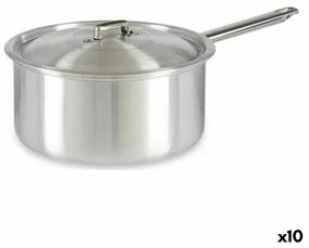 Casseruola con Coperchio Ø 24 cm Argentato Alluminio 5 L (10 Unità)