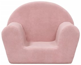 Divano per bambini rosa in morbido peluche
