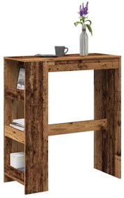 Tavolo Bar Con Rastrelliera Antico 90x40x103,5 Cm Multistrato /
