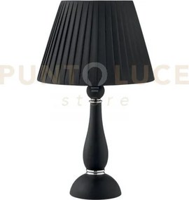 Lume alfiere nero e cromo 1 luce attacco e14 32x54cm