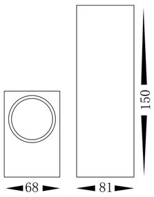 Applique da esterno BOKA 2xGU10/60W/230V IP44 nera