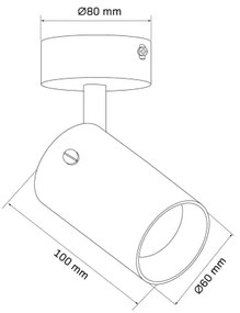 Faretto SMOKY 1xGU10/10W/230V nero