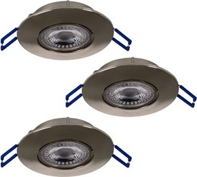 Eglo 75765 - SET 3x Lampada LED da incasso ZUJAR LED/3,4W/230V cromo
