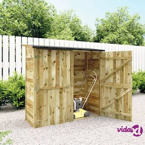 vidaXL Capanno Attrezzi da Giardino in Pino Impregnato 182x76x175 cm