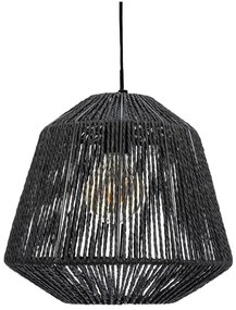 Atmosphera - Lampadario a sospensione con filo JILY 1xE27/40W/230V iuta nero