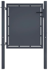 Cancello Da Giardino İn Acciaio 100x75 Cm Antracite /