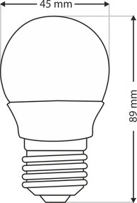 Lampadina LED G45 E27/6W/230V 6500K