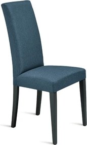 Sedia in tessuto Blu con gambe in legno DENVER 2 sedie