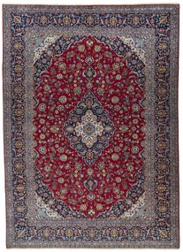 Kashan Tappeto 320x440 Rosso (Iran) Annodato A Mano