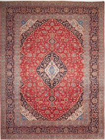 Kashan Tappeto persiano 410x290 Blu (Iran) Annodato A Mano