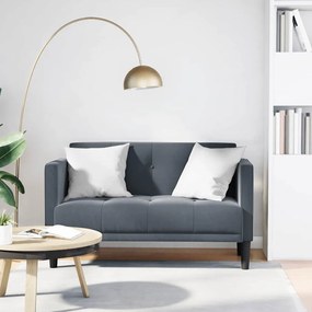 Divano Divanetto Grigio Scuro 111 Cm İn Velluto /