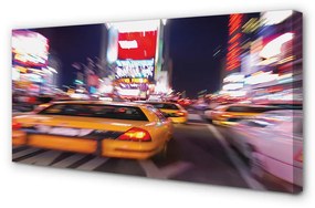 Quadro su tela Car City of Light 100x50 cm