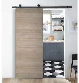 Porta scorrevole Swin in mdf marrone, L 93 x H 212 cm, con binario Industrial Reversibile