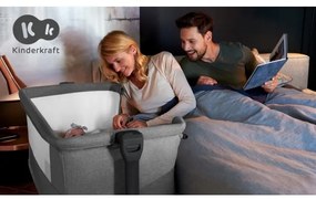 KINDERKRAFT - Culla per bambini NESTE GROW grigio scuro