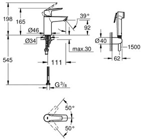 GROHE 23123003 - START Miscelatore lavabo 165 mm, cromo lucido