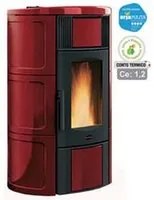 stufa a pellet iside idro 18,8 kw bordeaux (conto termico) - misure cm.69x62,7x119,7h. - peso kg.255 fer159418