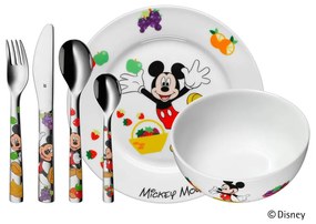 Set di 6 pezzi di posate e stoviglie in acciaio inox per bambini Mickey Mouse - WMF