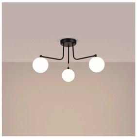 Plafoniera bianca e nera Beam – Sollux