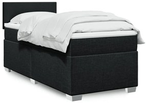 Giroletto A Molle Con Materasso Nero 90x200 Cm İn Tessuto /
