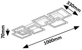 Rabalux 71390 - Plafoniera LED dimmerabile FATMA LED/40W/230V 3000-6500K + telecomando
