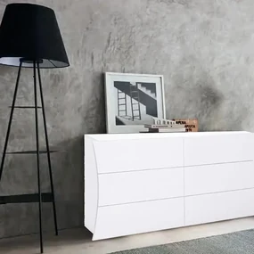 Mobile comò ARCO L 155 x H 81.5 x P 40 cm bianco lucido