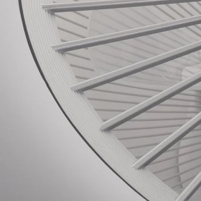 Plafoniera LED dimmerabile con ventola ZONDA LED/48W/230V argento + tc