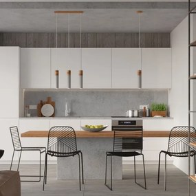 Sollux SL.0965 - Lampadario a sospensione con filo ZANE 1xGU10/40W/230V calcestruzzo/legno