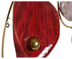 Decorazione da Parete DKD Home Decor Rosso Nero Dorato Metallo (123 x 10 x 65 cm)
