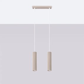 Brilagi - Lampadario a sospensione con filo CRESTO 2xGU10/10W/230V taupe